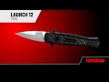 Video: มีดออโต้ Kershaw Launch 12 Mini Stiletto Automatic Knife (CPM-154CM 2.5" Stonewash),7125