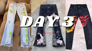 DAY 3: MAKING THE MOST INSANE DENIM PANTS/JEANS