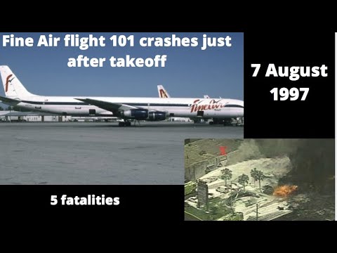 Fine air flight 101 crashes just after takeoff - YouTube