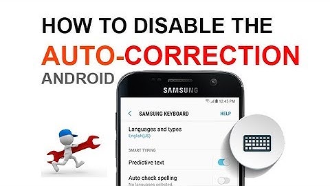 How to Disable Auto correction