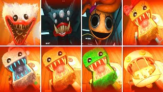 ALL NEW JUMPSCARES MONSTER SKINS 1ST vs 3RD person - Project: Playtime ( Mod Huggy, Mommy,Boxy Boo )