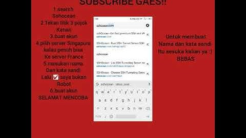 Cara membuat akun ssh KPN tunnel