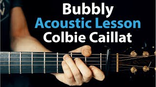 Video thumbnail of "Bubbly - Colbie Caillat - Acoustic Guitar Lesson 🎸How To Play Chords/Rhythms"