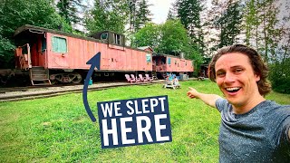 THIS TRAIN CABOOSE IS A HOSTEL!  Full Tour