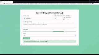 Spotify Playlist Generator Demo screenshot 3