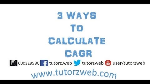 3 ways to calculate CAGR in excel