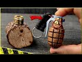 Making Grenade Keychain Wood, Carving.