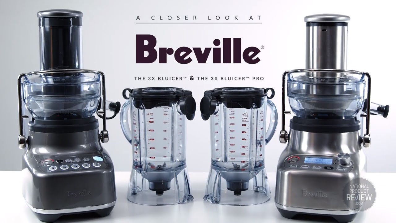 Breville 3X Bluicer Blender Juicer, Multi-Purpose, Smoked Hickory