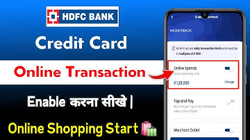 Hdfc bank credit card online transaction enable kaise kare | hdfc credit card e-com transaction on