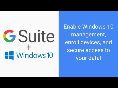 How to enable Windows 10 management in Google G Suite