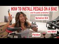 How to install pedals on a spin bike and fix pedal problems - Schwinn IC4, Peloton or any bike!