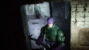 Alleyway building diorama.