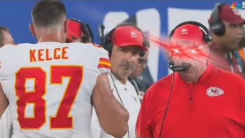 Andy Reid HEATED at Travis Kelce after mistakes | Kansas City Chiefs Vs New York Giants