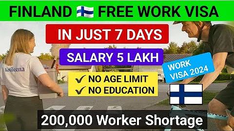 move To Finland 🇫🇮 without paying money 💰 | Free work visa 2024 | Jobs in Finland