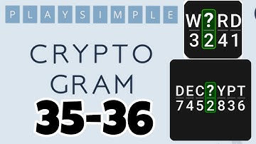 PlaySimple CRYPTOGRAM level 35 36