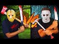 Jason Voorhees Vs Michael Myers (Horror Movie WEAPONS In Real Life)