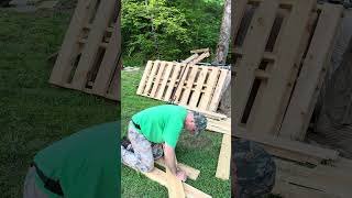 Breakdown of a pallet it’s free wood!