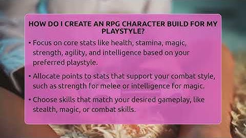 How Do I Create An RPG Character Build For My Playstyle? - Video Gamers Vault