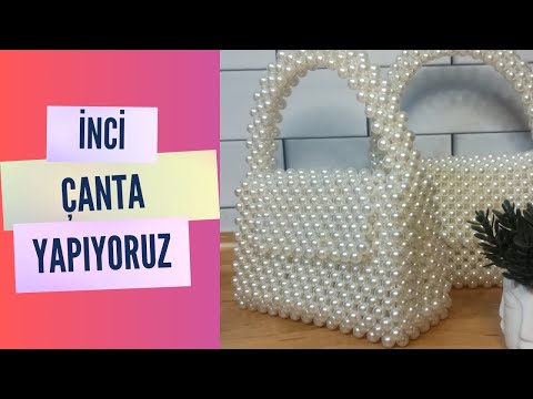 🤍📣EN KOLAY YÖNTEMLE İNCİ ÇANTA YAPIYORUZ 📣🤍 #pearlbag #inciçanta #crochet #knitting #pearls