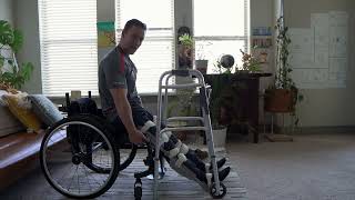 How to Stand Up and Sit Down With Leg Braces in Wheelchair