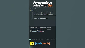How to get the unique values in the array with Set #javascript?  #unique   #set  #shorts #code