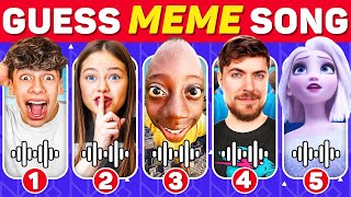 GUESS MEME & WHO'S SINGING Salish Matter, Tenge Tenge, MrBeast, Elsa, Panda, Lay Lay, King Ferran