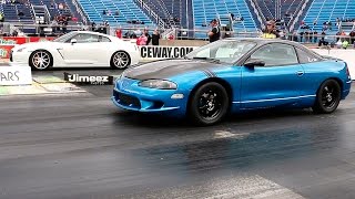 '95 TURBO EAGLE TALON vs '09 NISSAN GT-R at IMPORT FACE OFF RT66