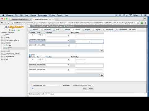 4 Creating Tables & Inserting Data in PHP my admin - HOW TO USE ...