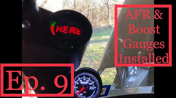 Ep. 9 AEM Air Fuel Gauge & Turbo Smart Boost Gauge Install - Test Drive & Broke My Driveshaft