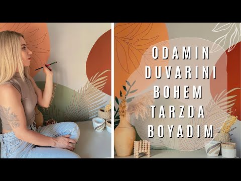 Pinterest görseli evimizde ! | Bohem Duvar Boyama | Bohemian Room Decor | DIY ( Kendin Yap )