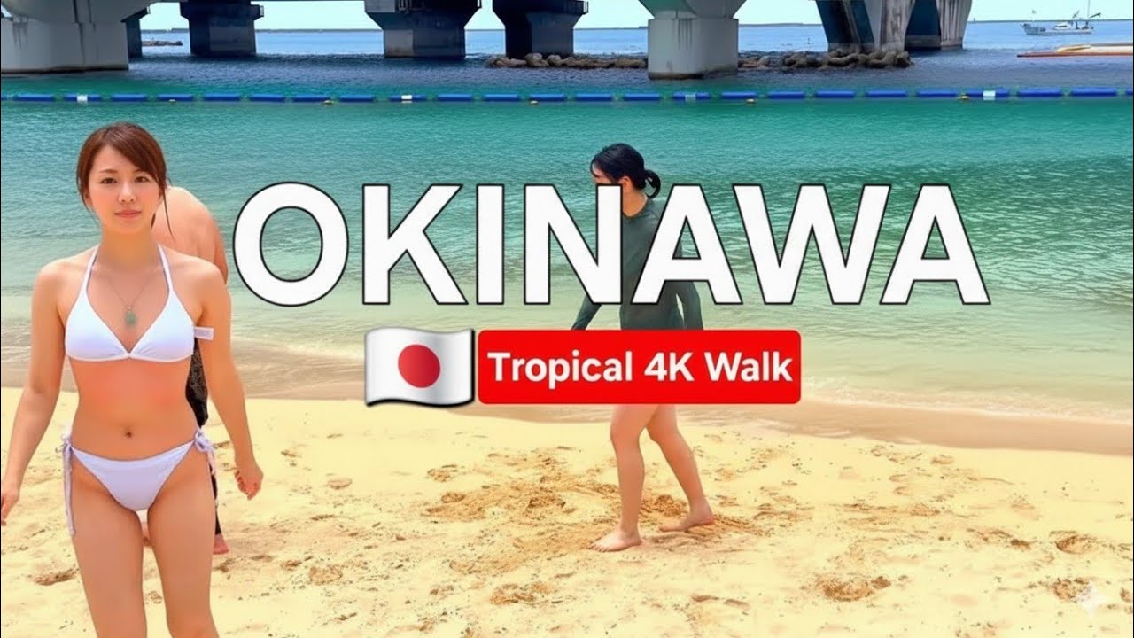 Okinawa, Naha 🇯🇵 Relaxing Beach Town with American Retro Vibes | 4K HDR Walking Tour - Japan