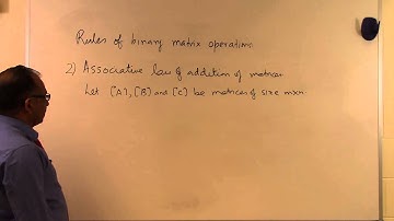 Chapter 04.03: Lesson: Rules of Binary Matrix Operations: Part 2 of 4