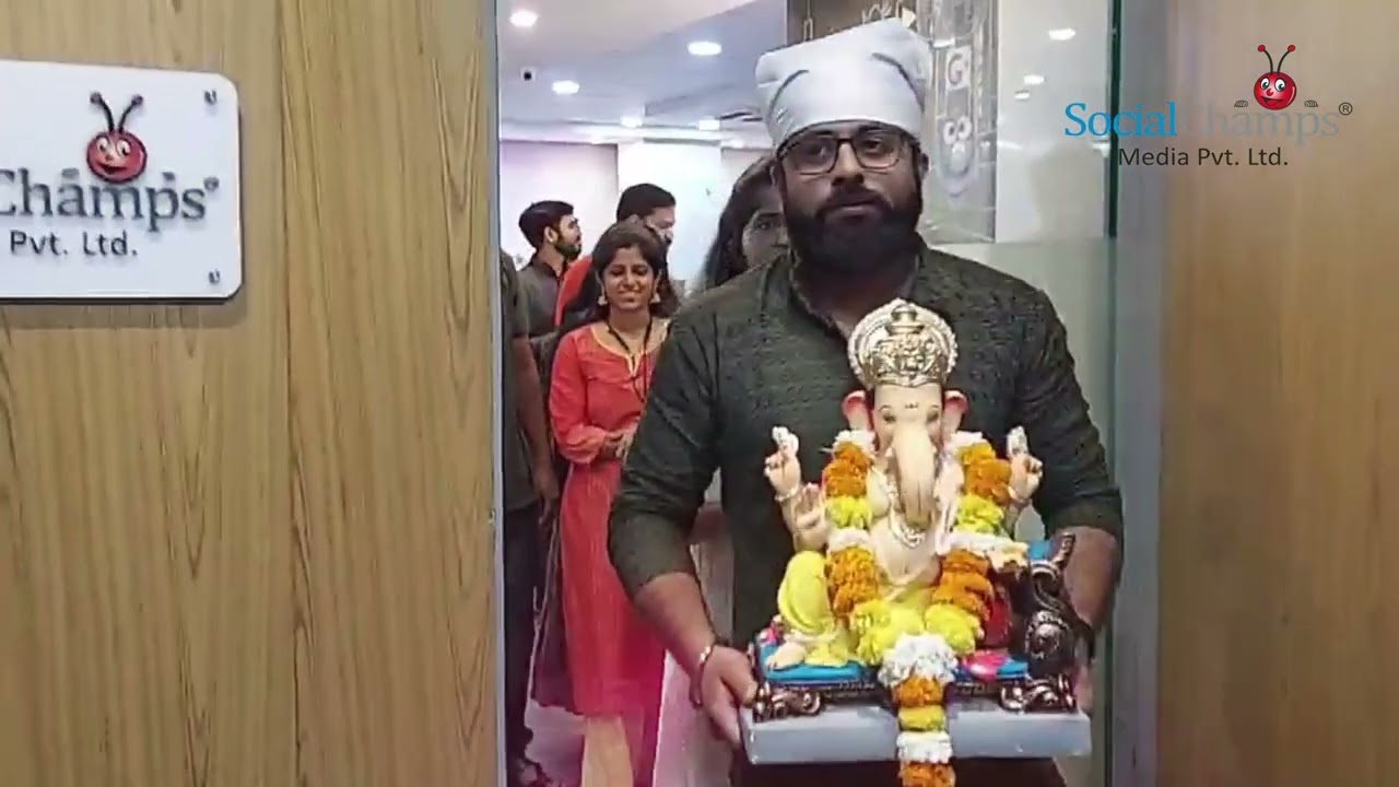 Ganesh Festival Celebration at SocialChamps Media Pvt. Ltd.