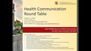Health COMM Round Table Welcome