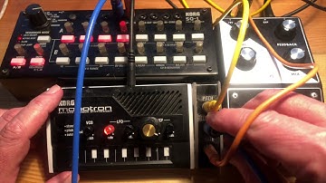 Korg Monotron CV Mod - SQ1 Sequencer - Moog MF Delay