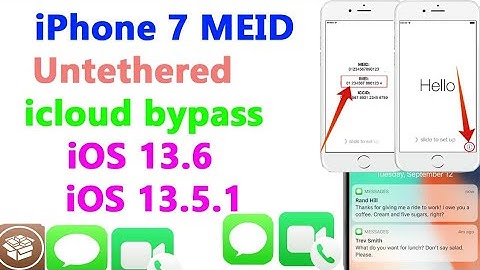 iPhone 7 MEID Untethered icloud bypass iOS 13.5.1 on/off Fixed FaceTime Notifications activation fix