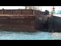 Sunken barge for artificial reef