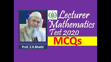 PPSC Lecturer Mathematics Test, Lecture 1, MCQs