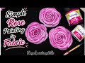 Simple Rose Painting Tutorial | Easy Freehand Fabric Painting on cloth 🌹