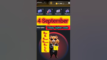 4 September Hamster Kombat Daily Cipher Code #hamsters #cipher #today #trending #viral