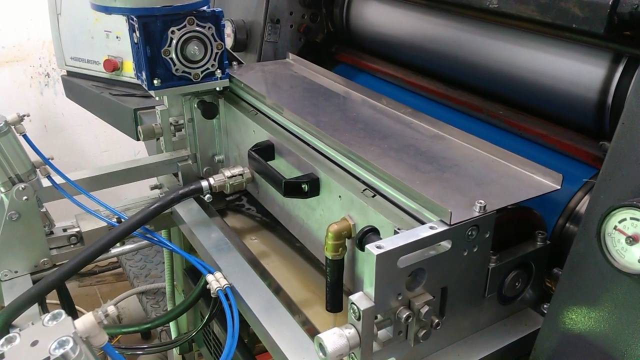 HEIDELBERG GTO52 RETROFITTED FOR PAPER UV COATING.UVIGRAF.RUSSIA