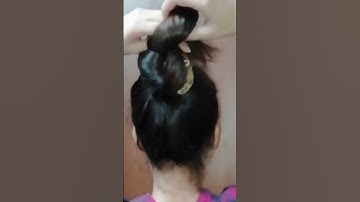 Glamorous high bun with #scrunchies || very easy self hairstyle for long hair #shorts #hairstyle
