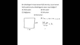 Yüzde Problemleri 11. Sorunun Çözümü