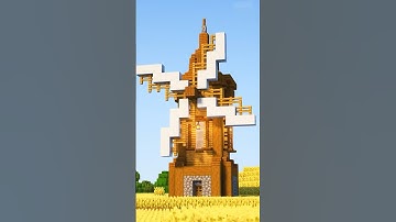 Minecraft How to Build a Simple Windmill! #minecraft #tutorial #minecraftwindmill #shorts