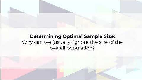 Sample Size Calculation in Marketing Research - Video 4