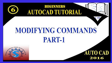 MODIFYING COMMANDS PART-1 || BASIC TUTORIALS FOR BEGINNERS || AUTO-CAD 2016