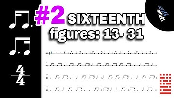 #2 | 2 note SIXTEENTH figures: 13 - 31 | RHYTHM READING Exercises to Improve your Skills!