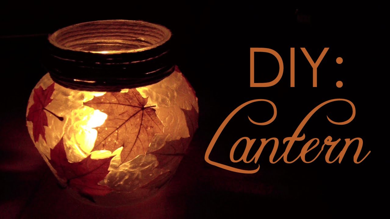DIY: Autumn Lantern - YouTube
