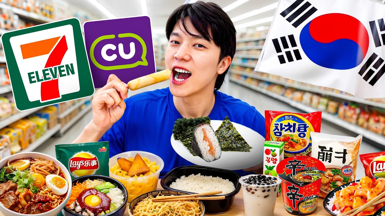 ЕМ 24 ЧАСА ТОЛЬКО В КОРЕЙСКИХ КРУГЛОСУТОЧНЫХ МАГАЗИНАХ | ПОПУЛЯРНАЯ ЕДА