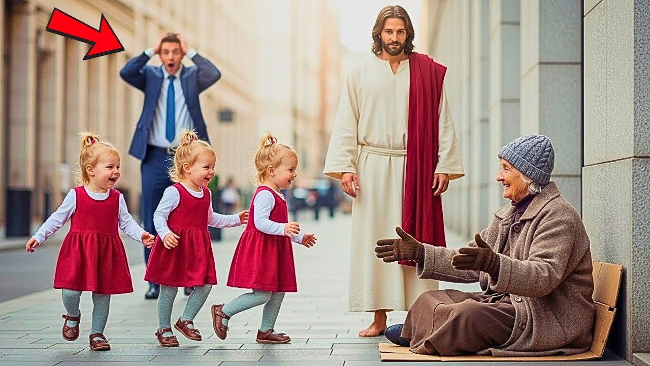 THE BILLIONAIRE’S TRIPLETS WERE BLIND… UNTIL JESUS USED AN OLD BEGGAR WOMAN TO CHANGE EVERYTHING…